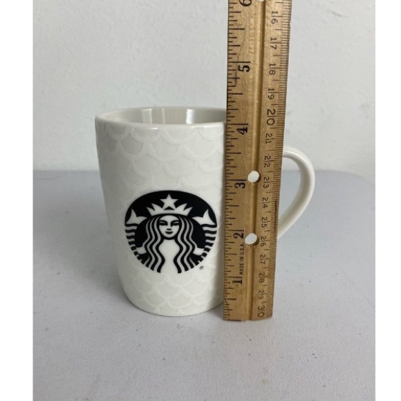 Starbucks Black Siren Logo with White Frosted Mermaid Scales 2020 Mug 10oz - Picture 7 of 7